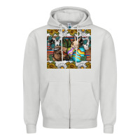 Dove Grey easter Zipper Hoodie - CowhideDigitalArt