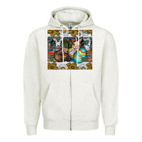 Oatmeal Heather easter Zipper Hoodie - CowhideDigitalArt