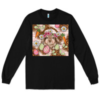 Black Easter Bunny tumbler Easter Day Long Sleeve Tee - HowdyJamesFarm