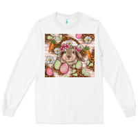 White Easter Bunny tumbler Easter Day Long Sleeve Tee - HowdyJamesFarm