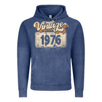 Vintage Denim 46 Year Old Vintage 1976 Men Women 46th Birthday Decor Vintage Hoodie - minhPixels