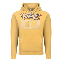 Vintage Mustard 46 Year Old Vintage 1976 Men Women 46th Birthday Decor Vintage Hoodie - minhPixels