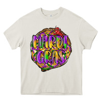 Cream mardi gras Heavy Core Tee - LillyAllenDesigns