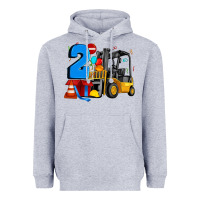 Heather Grey forklift birthday two Heavyweight Hoodie - Artiststas