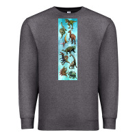 Charcoal Heather dinosaurs pen wrap Premium Sweatshirt - Artiststas