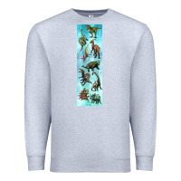 Heather Grey dinosaurs pen wrap Premium Sweatshirt - Artiststas