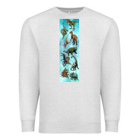Oatmeal Heather dinosaurs pen wrap Premium Sweatshirt - Artiststas