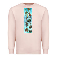 Pale Pink dinosaurs pen wrap Premium Sweatshirt - Artiststas