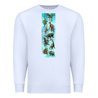 White dinosaurs pen wrap Premium Sweatshirt - Artiststas