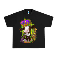 Black Mardi Gras Cow Urban Heavy Tee - HowdyJamesFarm