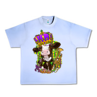 Grape Ice Mardi Gras Cow Urban Heavy Tee - HowdyJamesFarm