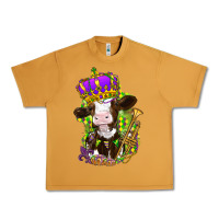 Peanut Butter Mardi Gras Cow Urban Heavy Tee - HowdyJamesFarm