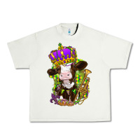 Pistachio Mardi Gras Cow Urban Heavy Tee - HowdyJamesFarm