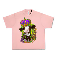 Salmon Mardi Gras Cow Urban Heavy Tee - HowdyJamesFarm
