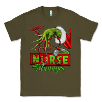 Army Green grinch hand nurse manager Classic Tee - NancyCooperArtShop