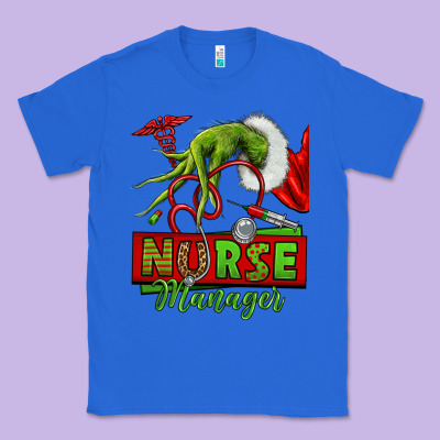 Grinch Hand Nurse Manager Classic Tee Designed By Nancycooperartshop