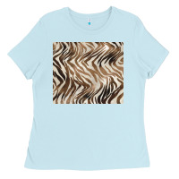 Baby Blue brown zebra Ladies Tee - BarkalooDesign