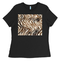 Black brown zebra Ladies Tee - BarkalooDesign