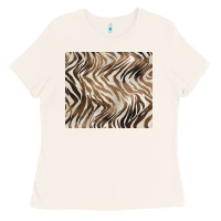 Bone brown zebra Ladies Tee - BarkalooDesign