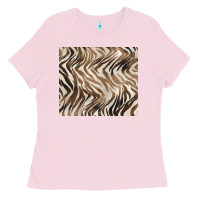Bubblegum Pink brown zebra Ladies Tee - BarkalooDesign