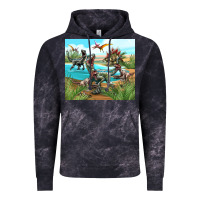 Cloud Black dinosaurs Vintage Hoodie - TumblerDesignByShophia