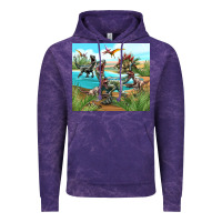 Cloud Purple dinosaurs Vintage Hoodie - TumblerDesignByShophia