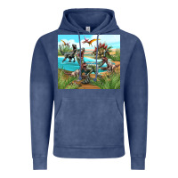 Vintage Denim dinosaurs Vintage Hoodie - TumblerDesignByShophia