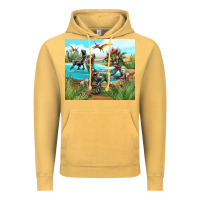 Vintage Mustard dinosaurs Vintage Hoodie - TumblerDesignByShophia