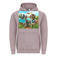 Vintage Zinc dinosaurs Vintage Hoodie - TumblerDesignByShophia