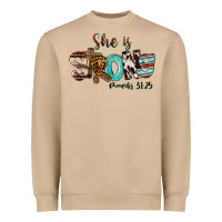 She Is Strong Proverbs 31 25 Heavyweight Sweatshirt | Teevron