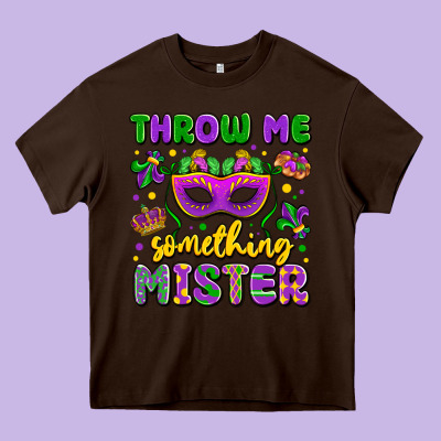 Throw Me Something Mister Heavy Core Tee Designed By Lillyallendesigns