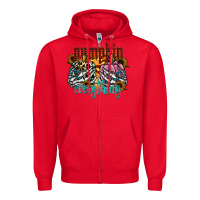 Red Pumpkin Everything Zipper Hoodie - CowhideDigitalArt