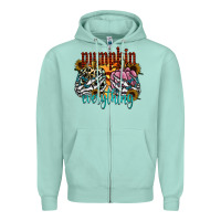 Seafoam Pumpkin Everything Zipper Hoodie - CowhideDigitalArt