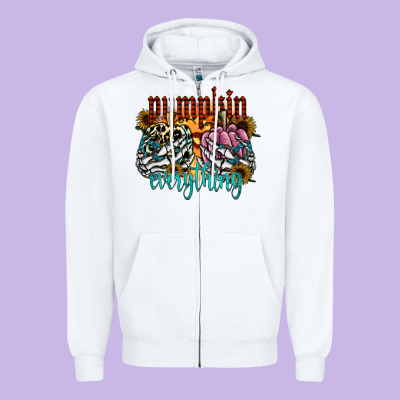 Pumpkin Everything Zipper Hoodie Designed By Cowhidedigitalart