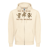 Sandshell Womens Not My Circus Not My Monkeys Gifts - Funny Political Novelty V- Zipper Hoodie - minhPixels