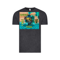Vintage Black wıshın i was fıshın Vintage Tee - TumblerDesignByShophia