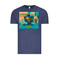 Vintage Denim wıshın i was fıshın Vintage Tee - TumblerDesignByShophia