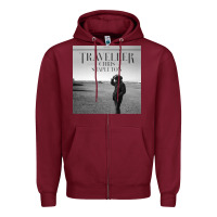 Burgundy Chris Stapleton traveller Zipper Hoodie - minhPixels