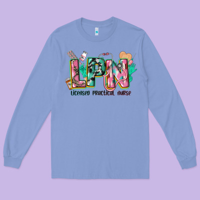 Licensed Practical Nurse Long Sleeve Tee Designed By Cowgirlartshop