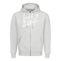 Dove Grey Who Dat GIFT Zipper Hoodie - minhPixels