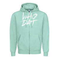 Seafoam Who Dat GIFT Zipper Hoodie - minhPixels