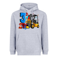 Heather Grey forklift birthday three Heavyweight Hoodie - Artiststas
