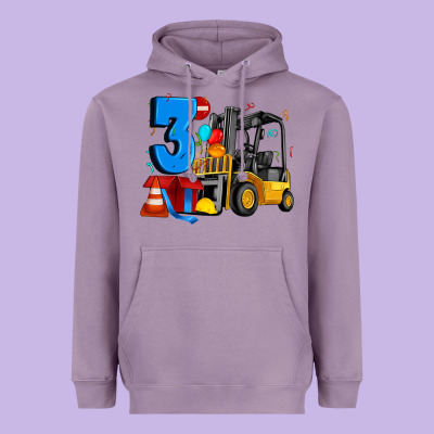 Forklift Birthday Three Heavyweight Hoodie Designed By Artiststas