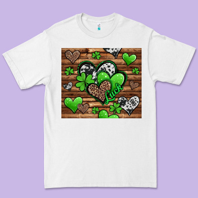 St Patricks Day Hearts Premium Tee Designed By Jasminsmagicworld