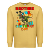 Antique Gold brother of the birthday boy t rex Premium Sweatshirt - Artiststas