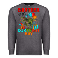 Charcoal Heather brother of the birthday boy t rex Premium Sweatshirt - Artiststas