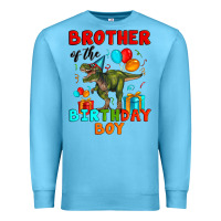 Ocean Blue brother of the birthday boy t rex Premium Sweatshirt - Artiststas