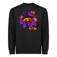 Black halloween pumpkin patch  1 Heavyweight Sweatshirt - BundleAndBundleShop