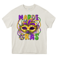 Cream mardi gras mask Heavy Core Tee - LillyAllenDesigns