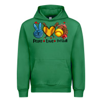 Emerald peace love  softball Urban Hoodie - AdoDesignShop